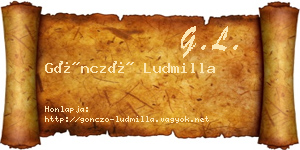 Göncző Ludmilla névjegykártya